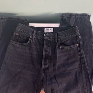 Agolde Black Straight Jeans Classic Style